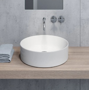 942611 KUBE-X valamu tööpinnale lm-400xh-130mm, Extraglaze glasuur- valge läikiv, matid viimistlused: agaaviroheline, must, vanaroosa, helehall, helebeež, jääsinine, tuvihall, valge